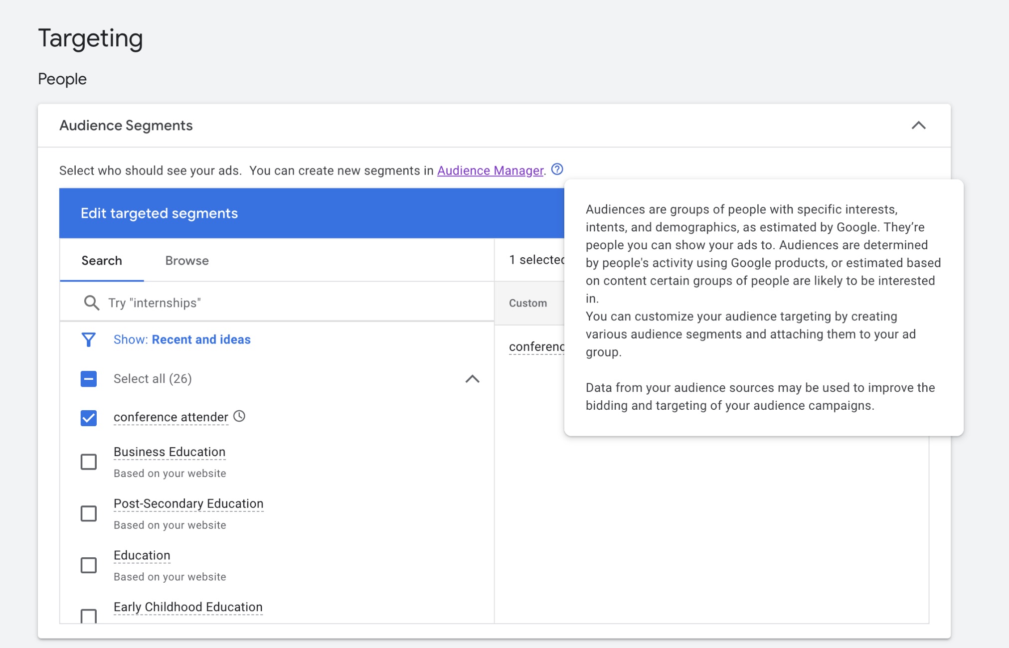 Inside the walled garden of Google&rsquo;s ad landscape—encompassing everything from sponsored keyword searches to YouTube ads—Google collects extensive data. They use both third-party cookies and first-party information to segment massive consumer bases for advertisers.