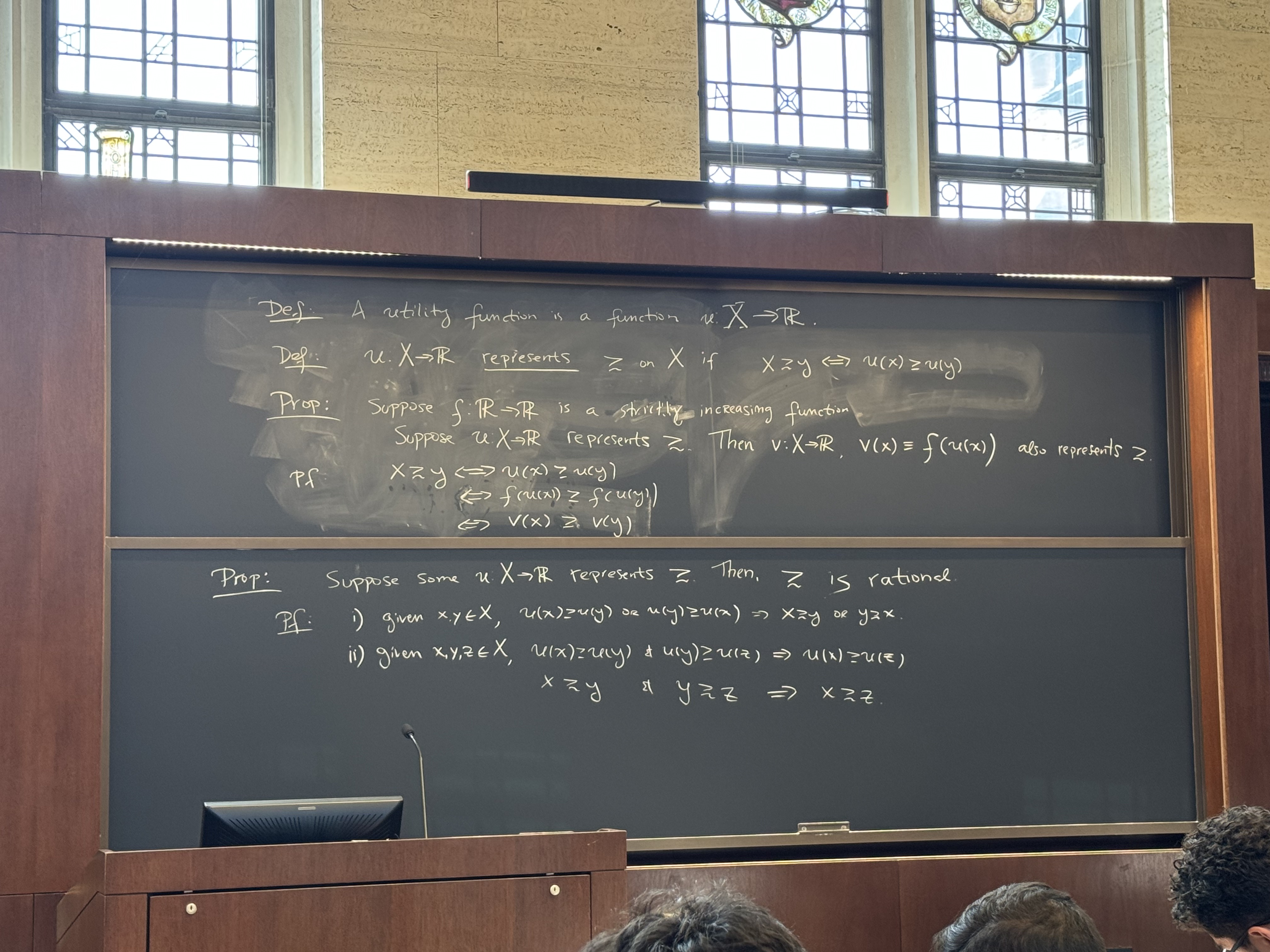 At the Econ Department… Thanks to Professor Kamenica’s exceptionally clean logical organization, these notes preserve the blackboard style.