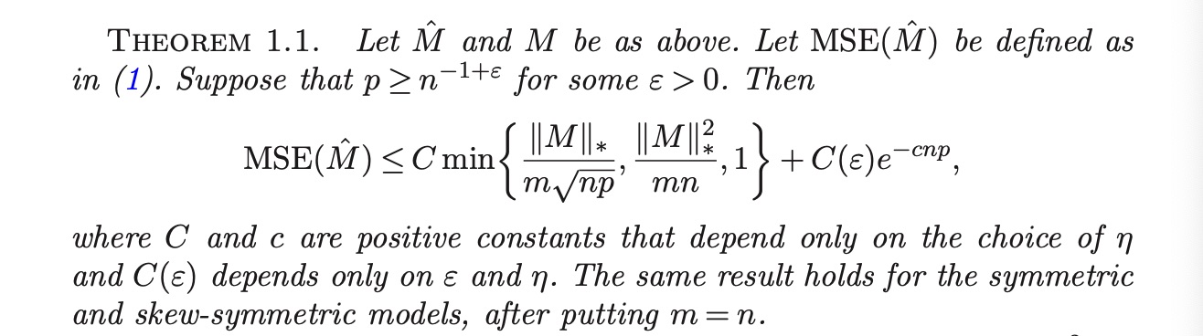 Half of Theorem 1 from Chatterjee (2015). The bound can be improved if variance of the noisy observation $X$ is known.