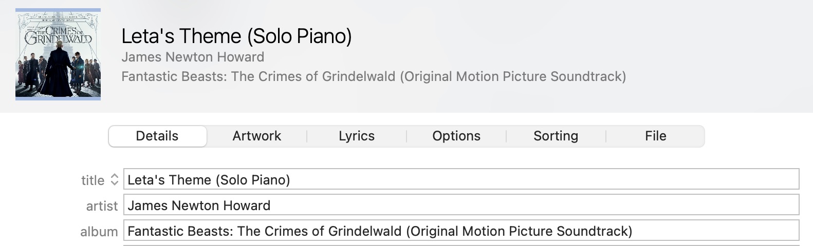 the in-movie formal version was boring. but in this demo solo-piano version, one gets to understand how the composer interpret and express Leta - and, I gotta say, he did a great job.